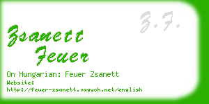 zsanett feuer business card